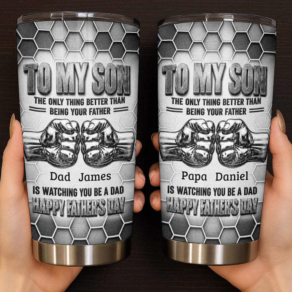 Personalized 20oz Stainless Steel Tumbler Gift for Son - Father's Day 20oz Tumbler GradoCreations