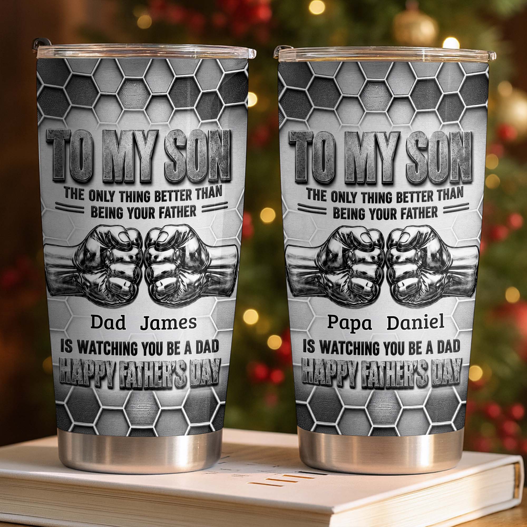 Personalized 20oz Stainless Steel Tumbler Gift for Son - Father's Day 20oz Tumbler GradoCreations