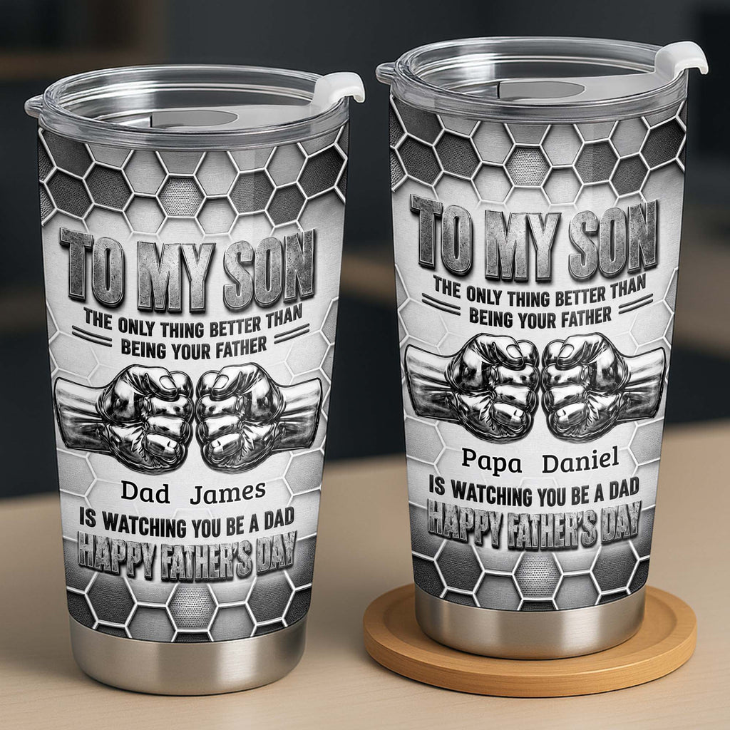 Personalized 20oz Stainless Steel Tumbler Gift for Son - Father's Day 20oz Tumbler GradoCreations