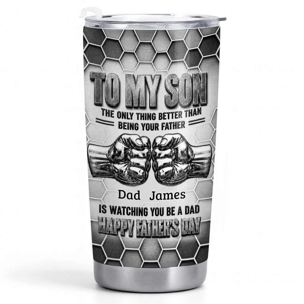 Personalized 20oz Stainless Steel Tumbler Gift for Son - Father's Day 20oz Tumbler GradoCreations