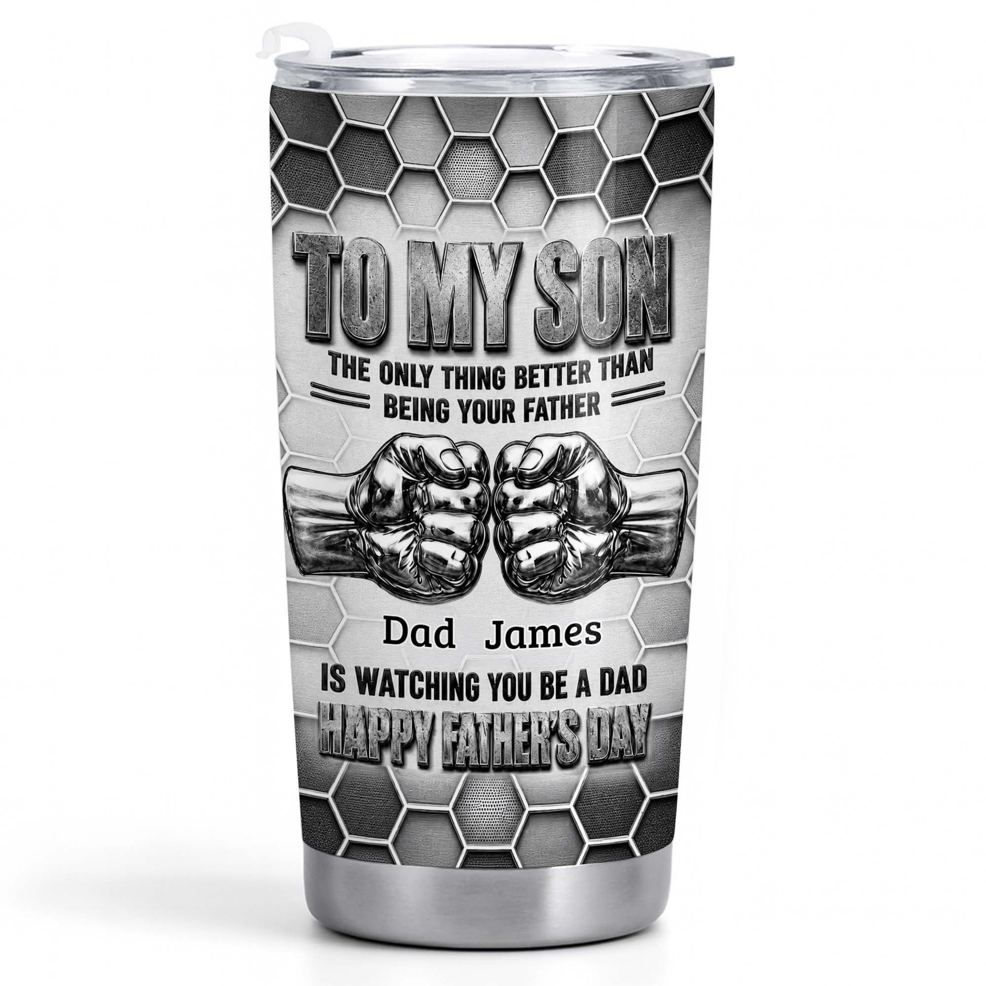 Personalized 20oz Stainless Steel Tumbler Gift for Son - Father's Day 20oz Tumbler GradoCreations