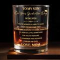 Personalized Whiskey Glass Custom Name Graduation Gift for Son Whiskey Glass GradoCreations