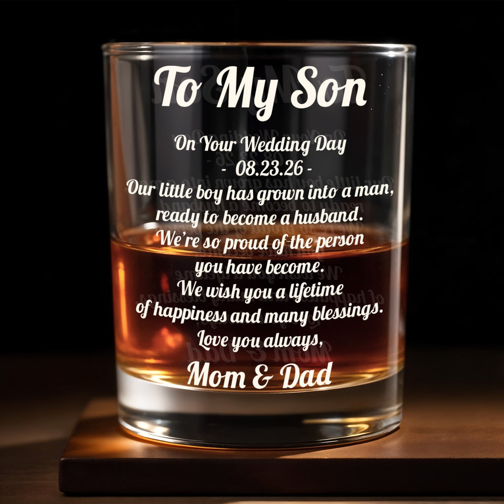 Personalized Custom Whiskey Glass for Son | Ideal Gift for Men Whiskey Glass GradoCreations