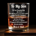 Personalized Custom Whiskey Glass for Son | Ideal Gift for Men Whiskey Glass GradoCreations