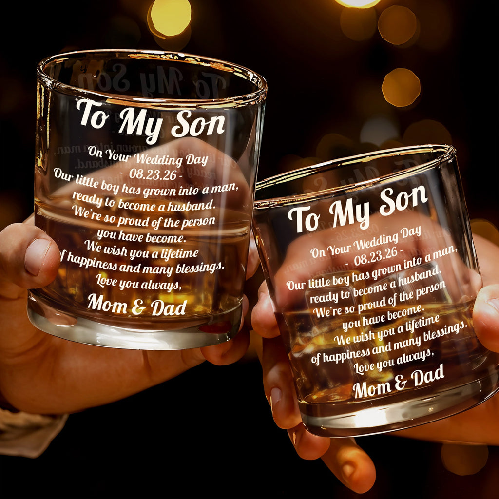 Personalized Custom Whiskey Glass for Son | Ideal Gift for Men Whiskey Glass GradoCreations