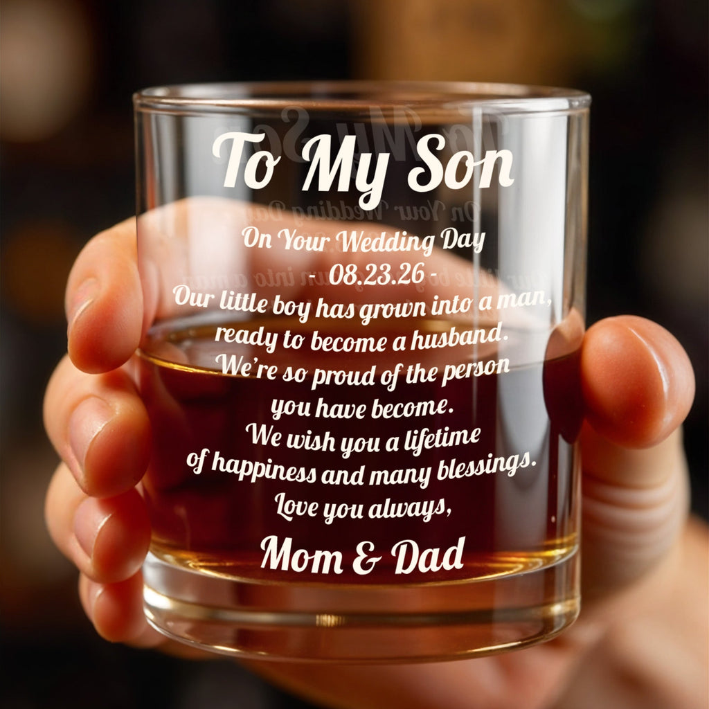 Personalized Custom Whiskey Glass for Son | Ideal Gift for Men Whiskey Glass GradoCreations