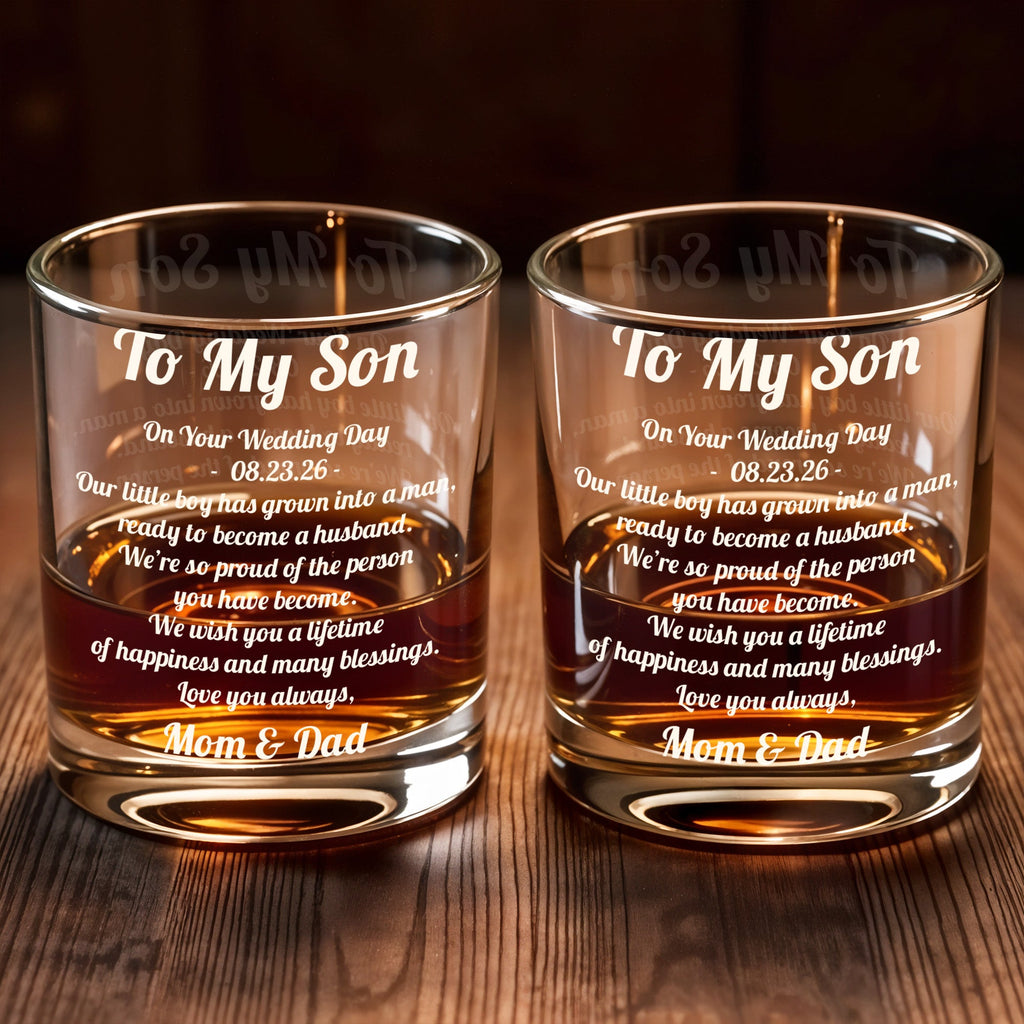 Personalized Custom Whiskey Glass for Son | Ideal Gift for Men Whiskey Glass GradoCreations