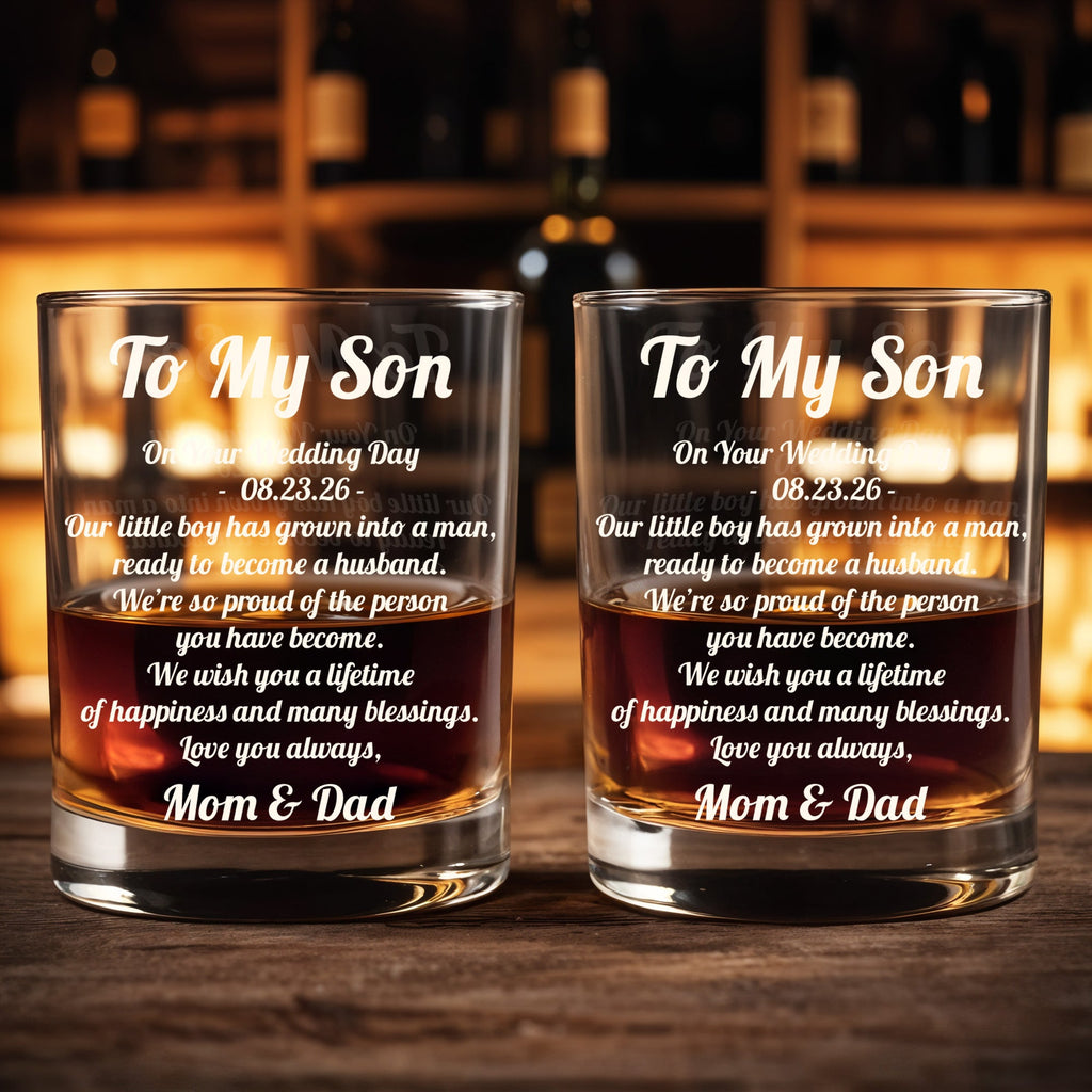 Personalized Custom Whiskey Glass for Son | Ideal Gift for Men Whiskey Glass GradoCreations