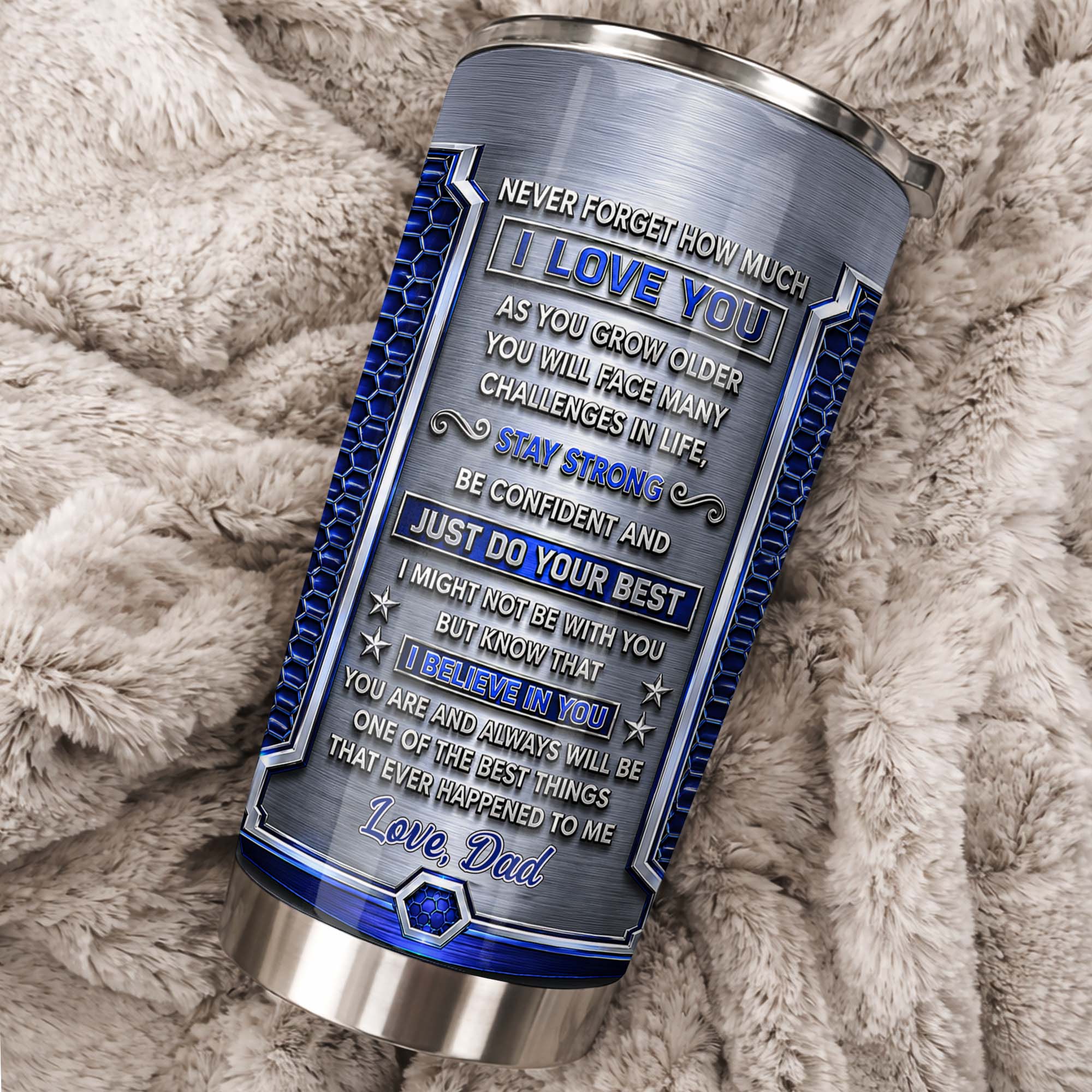 Personalized Stainless Steel Tumbler Custom Gift for Son Tumbler GradoCreations