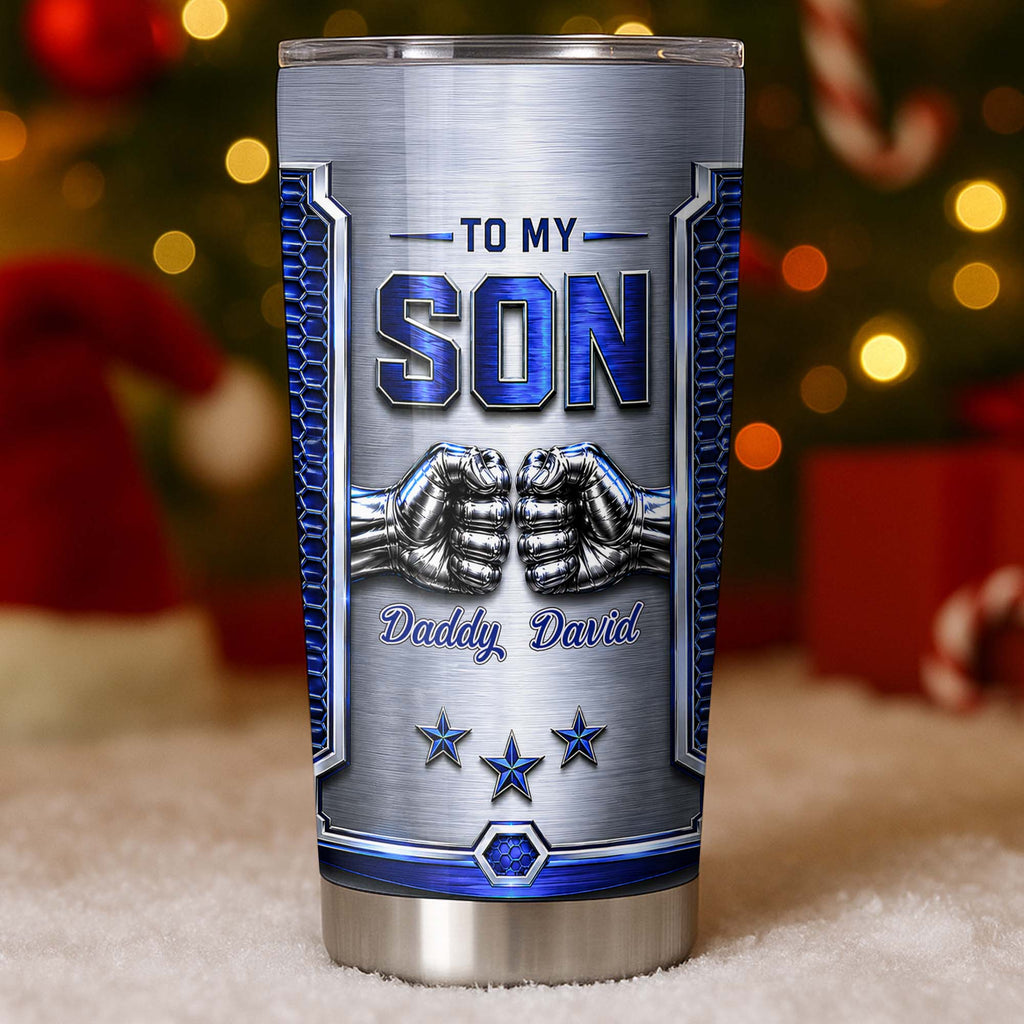 Personalized Stainless Steel Tumbler Custom Gift for Son Tumbler GradoCreations