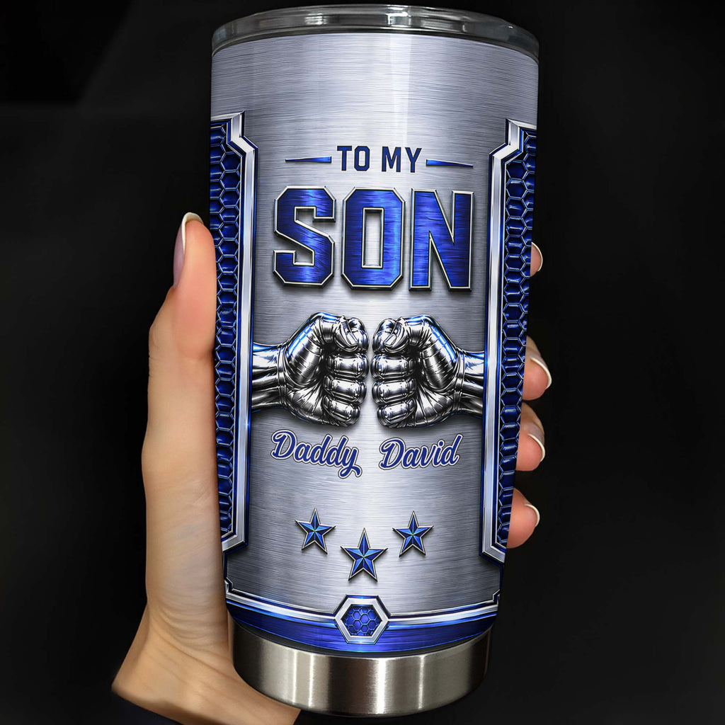 Personalized Stainless Steel Tumbler Custom Gift for Son Tumbler GradoCreations