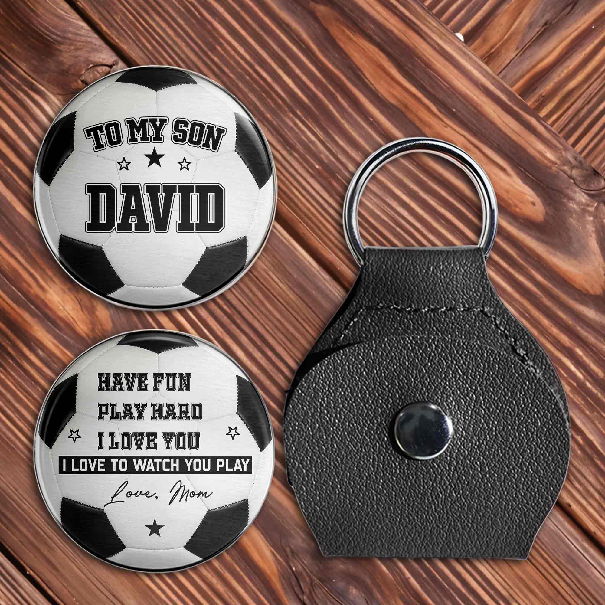 Personalized Custom Pocket Hug Token for Son with Message Pocket Hug GradoCreations