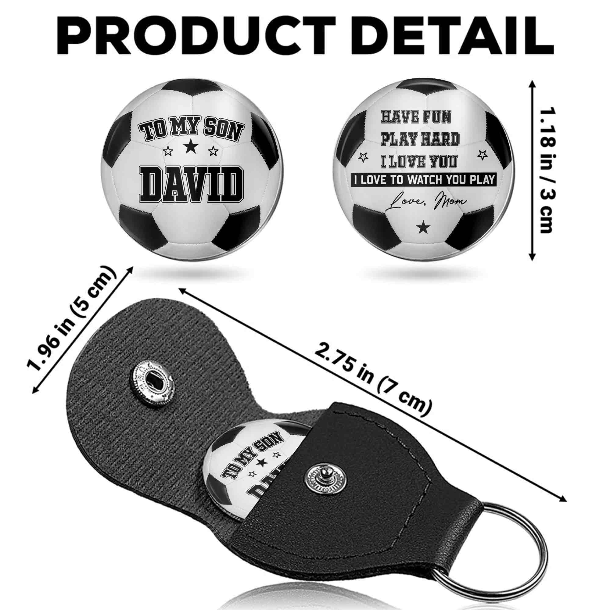 Personalized Custom Pocket Hug Token for Son with Message Pocket Hug GradoCreations