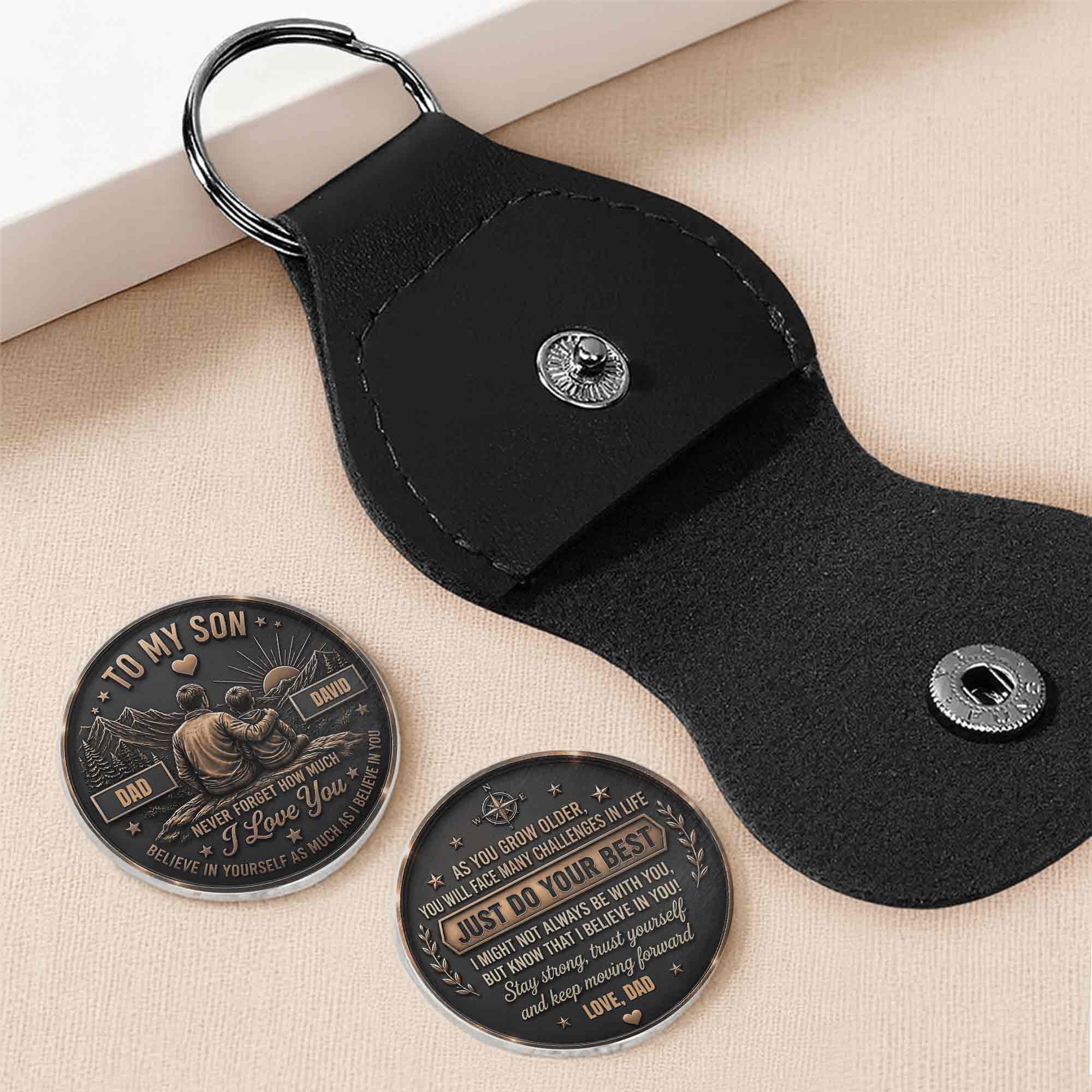 Personalized Pocket Hug Token for Son Custom Message Gift Pocket Hug GradoCreations
