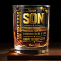 Personalized Whiskey Glass Custom Name Gift for Dad Whiskey Glass GradoCreations