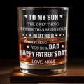 Personalized Custom Whiskey Glass Gift for Son with Hearts Whiskey Glass GradoCreations