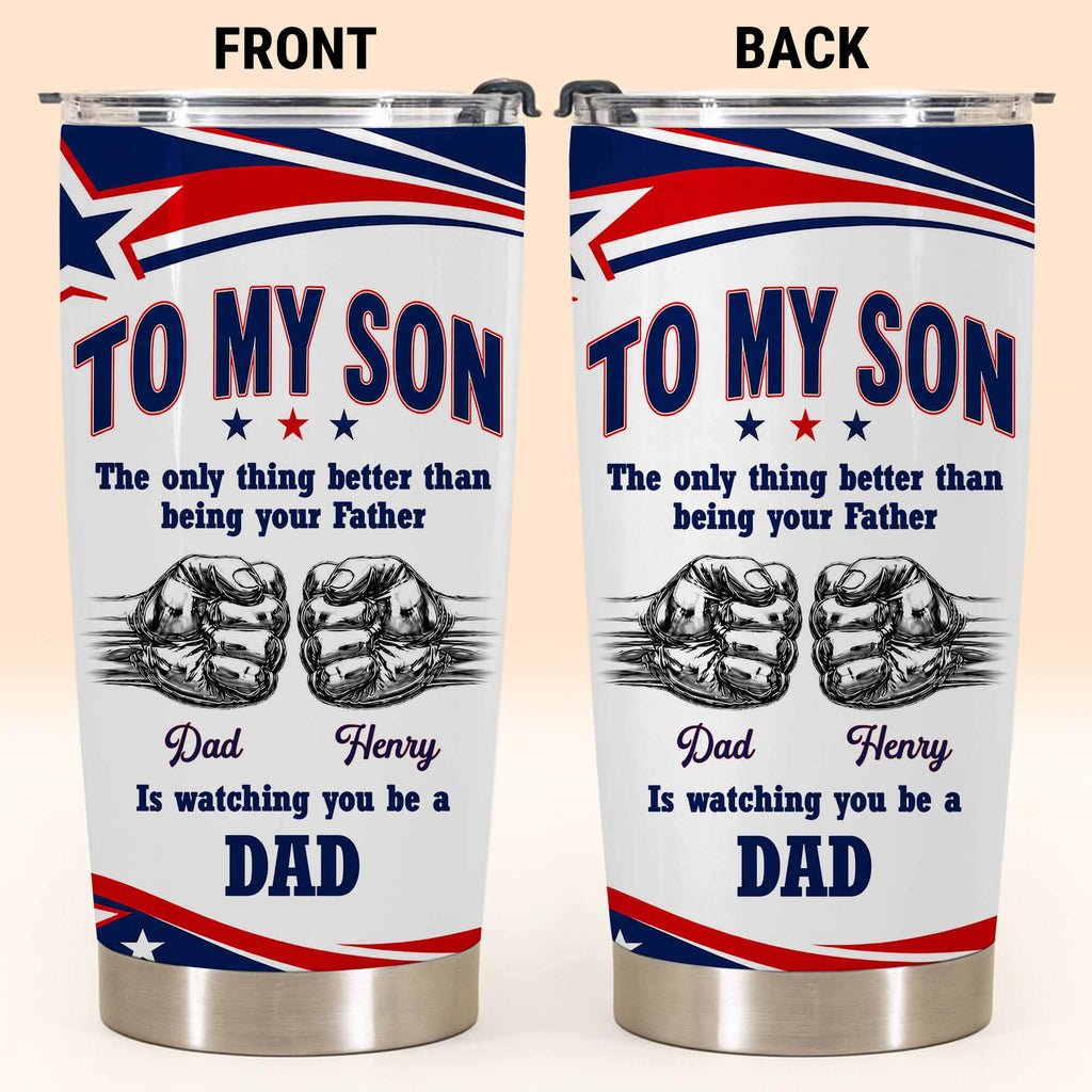 Personalized Stainless Steel Tumbler Custom Name Gift for Son 20oz Tumbler GradoCreations