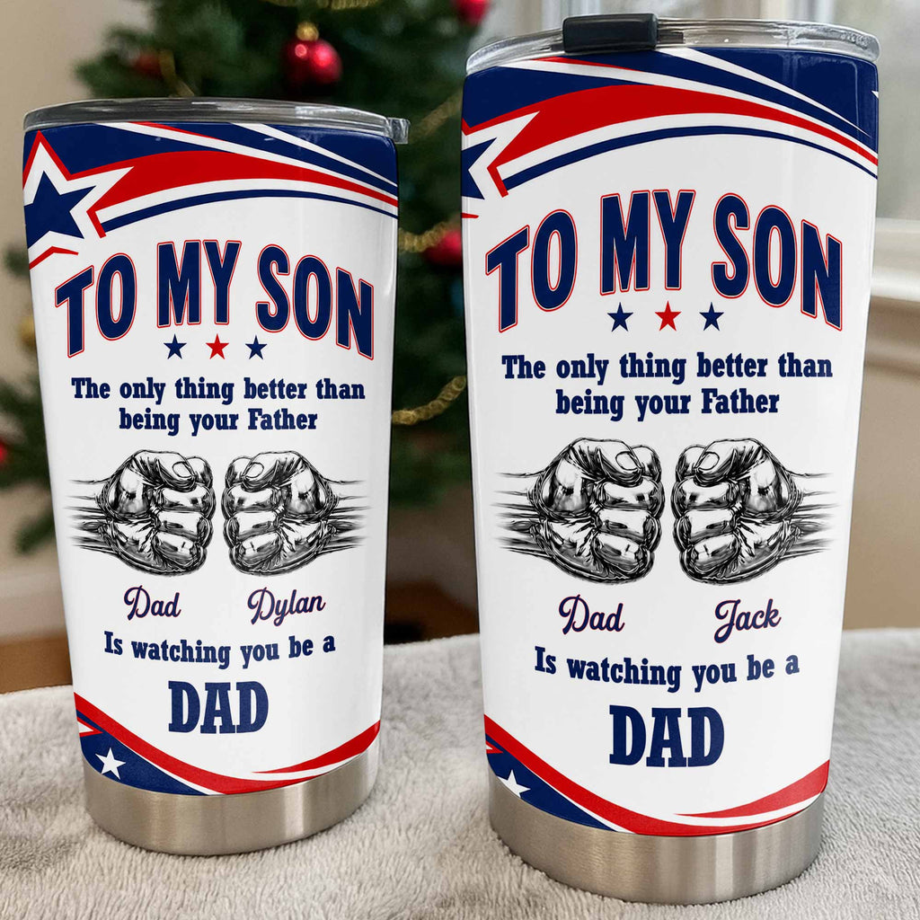 Personalized Stainless Steel Tumbler Custom Name Gift for Son 20oz Tumbler GradoCreations