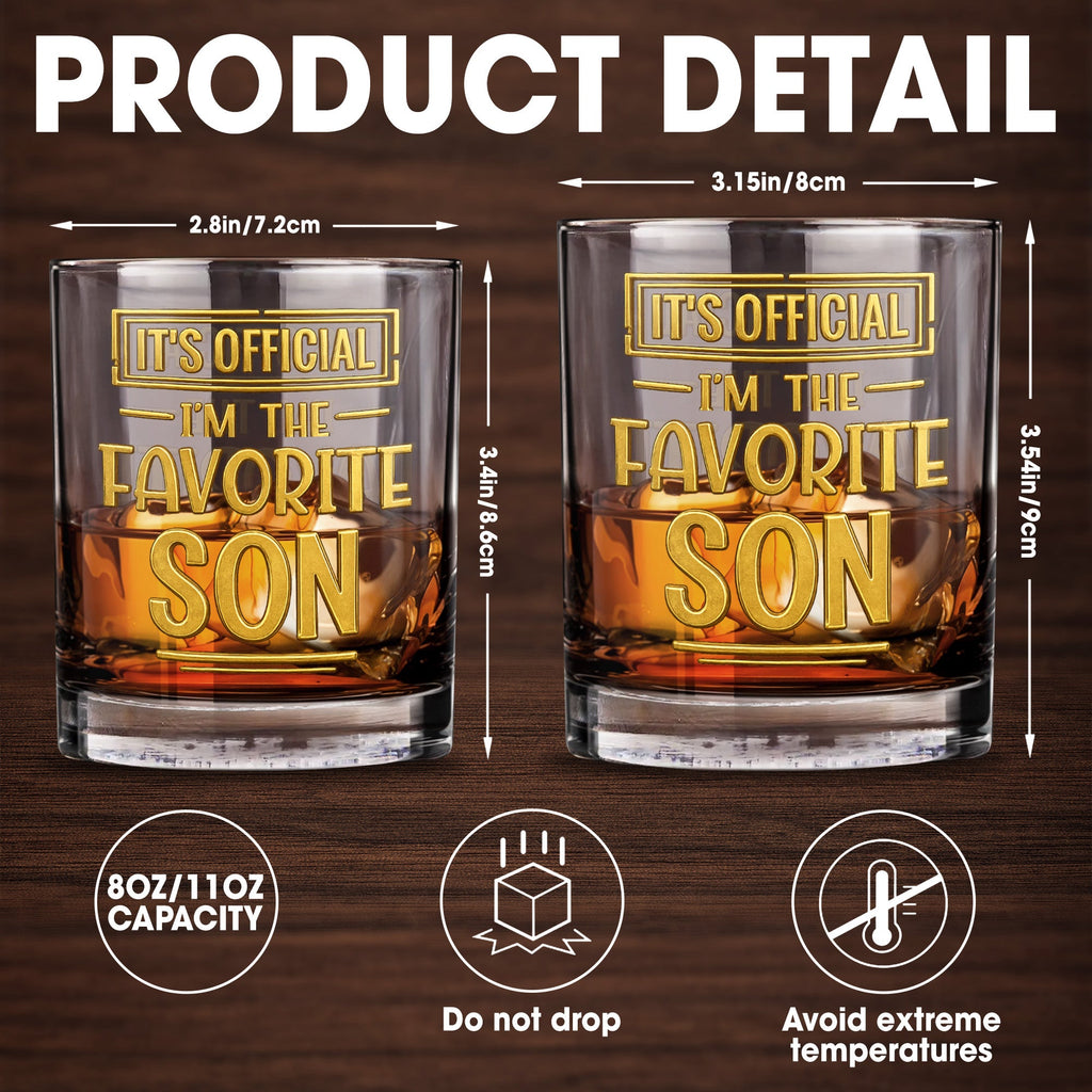 Personalized Custom Whiskey Glass with Golden Letters Gift for Son Whiskey Glass GradoCreations