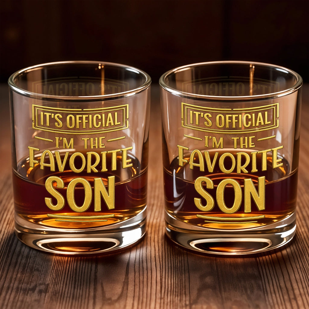 Personalized Custom Whiskey Glass with Golden Letters Gift for Son Whiskey Glass GradoCreations