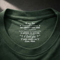Personalized Cotton T-Shirt Custom Inside Neck Print for Son Basic Shirt, Print inside back collar GradoCreations