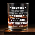 Personalized Custom Whiskey Glass Gift for Son, Father's Day Whiskey Glass GradoCreations