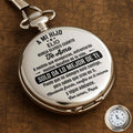 Personalized Silver-Plated Pocket Watch Custom Gift for Son Pocket Watch GradoCreations