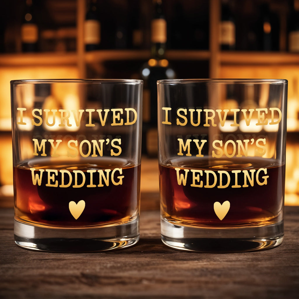 Personalized Custom Whiskey Glass Gift for Son Wedding Day Whiskey Glass GradoCreations