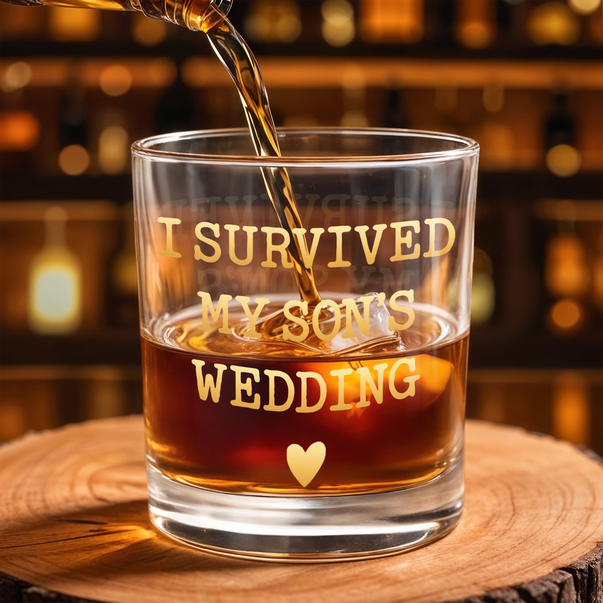 Personalized Custom Whiskey Glass Gift for Son Wedding Day Whiskey Glass GradoCreations