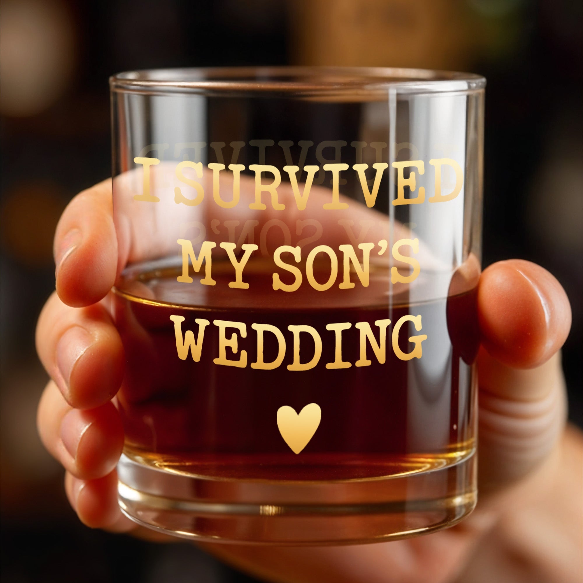 Personalized Custom Whiskey Glass Gift for Son Wedding Day Whiskey Glass GradoCreations
