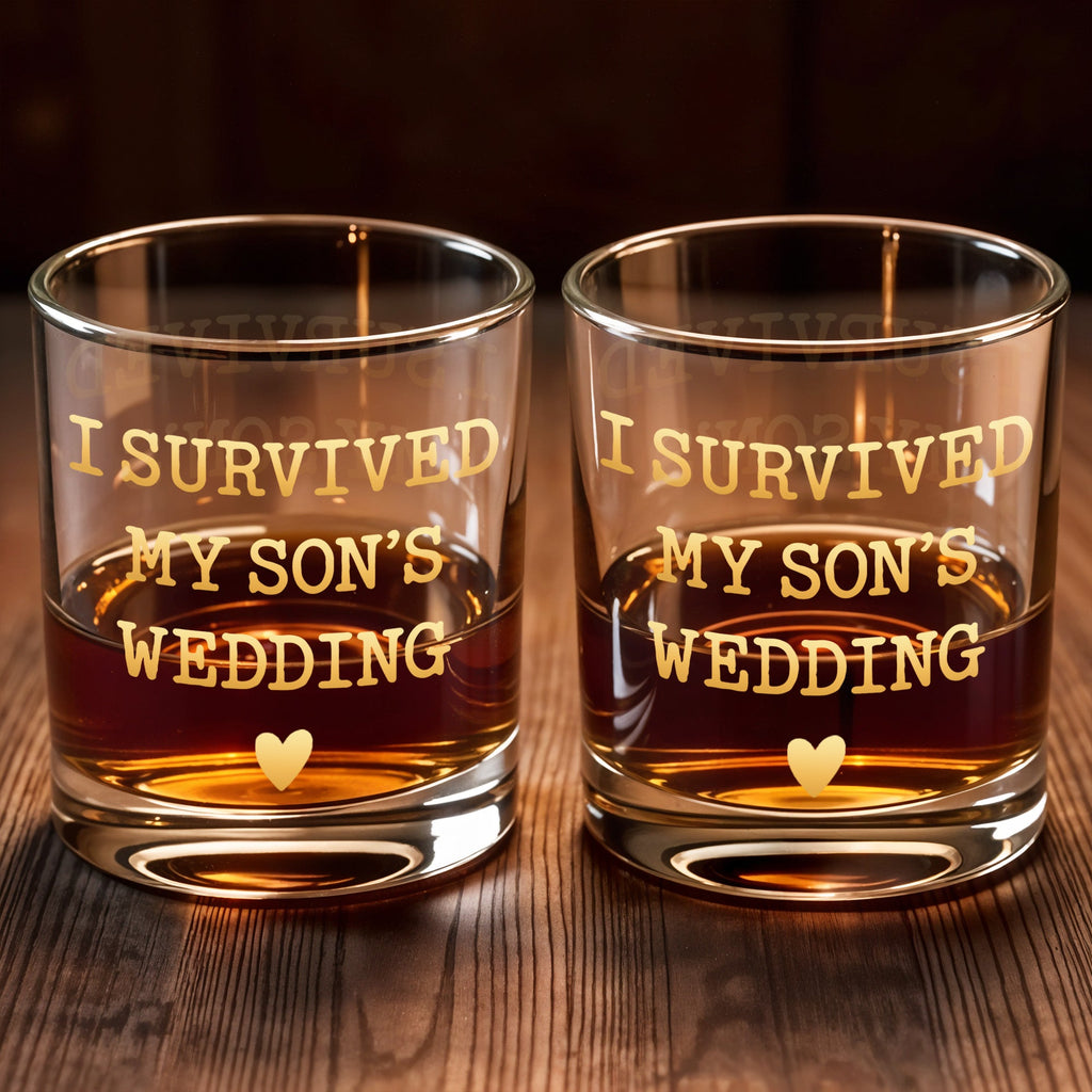 Personalized Custom Whiskey Glass Gift for Son Wedding Day Whiskey Glass GradoCreations