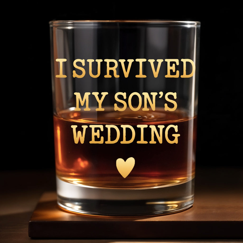 Personalized Custom Whiskey Glass Gift for Son Wedding Day Whiskey Glass GradoCreations