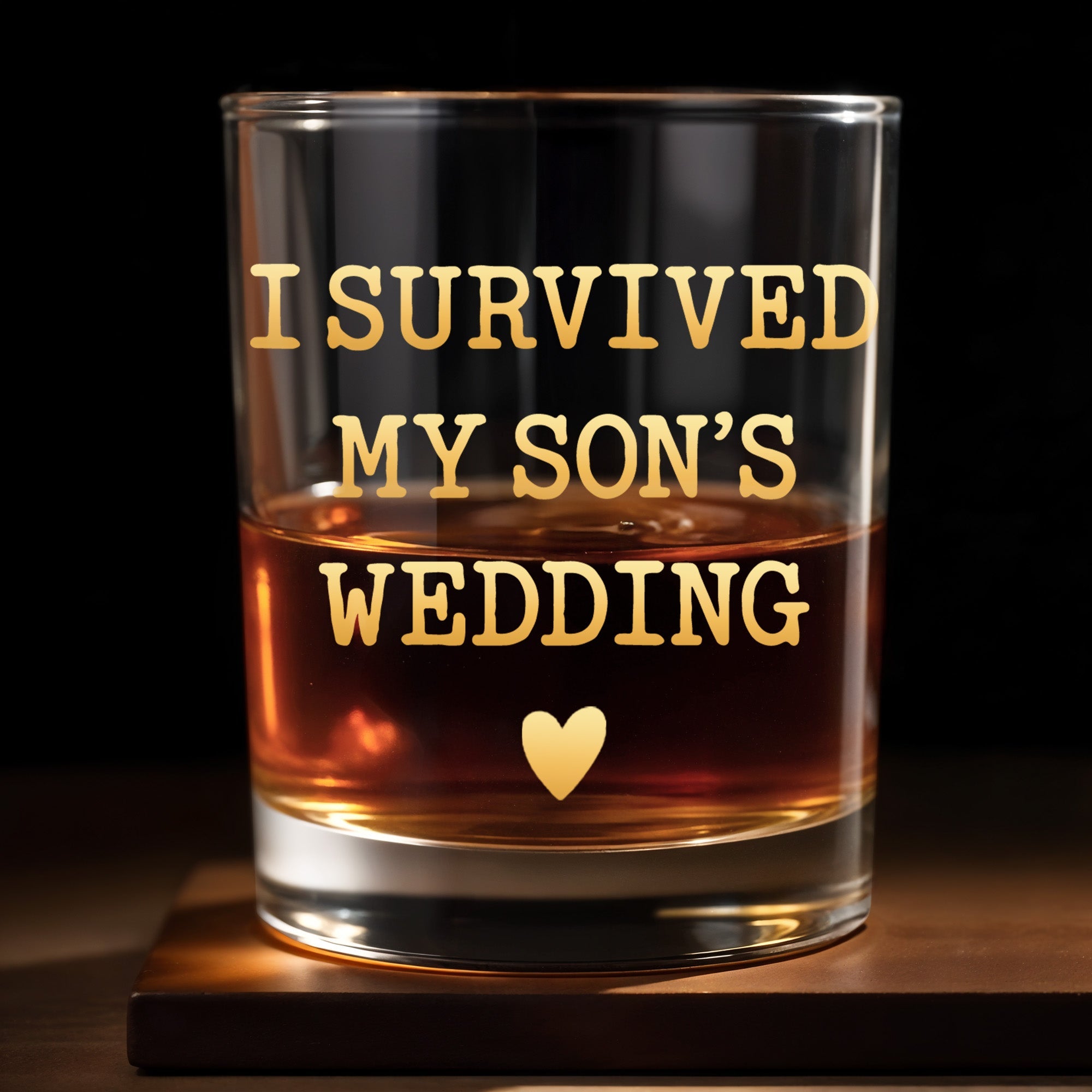 Personalized Custom Whiskey Glass Gift for Son Wedding Day Whiskey Glass GradoCreations