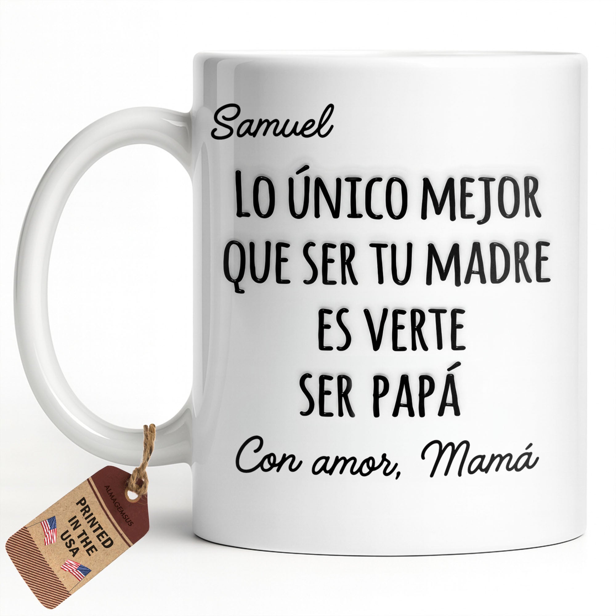 Personalized Edge-to-Edge Mug Custom Name Gift for New Dad Edge-to-edge Mug GradoCreations