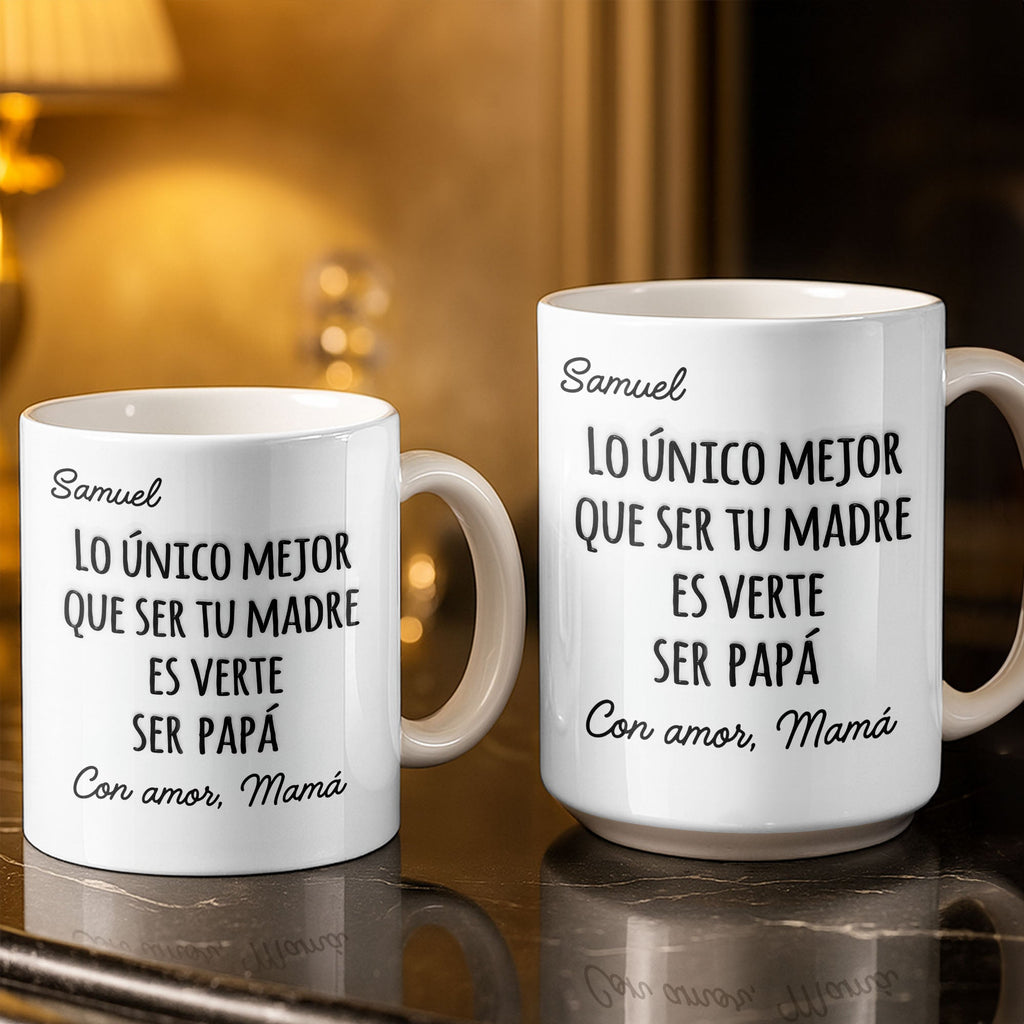 Personalized Edge-to-Edge Mug Custom Name Gift for New Dad Edge-to-edge Mug GradoCreations
