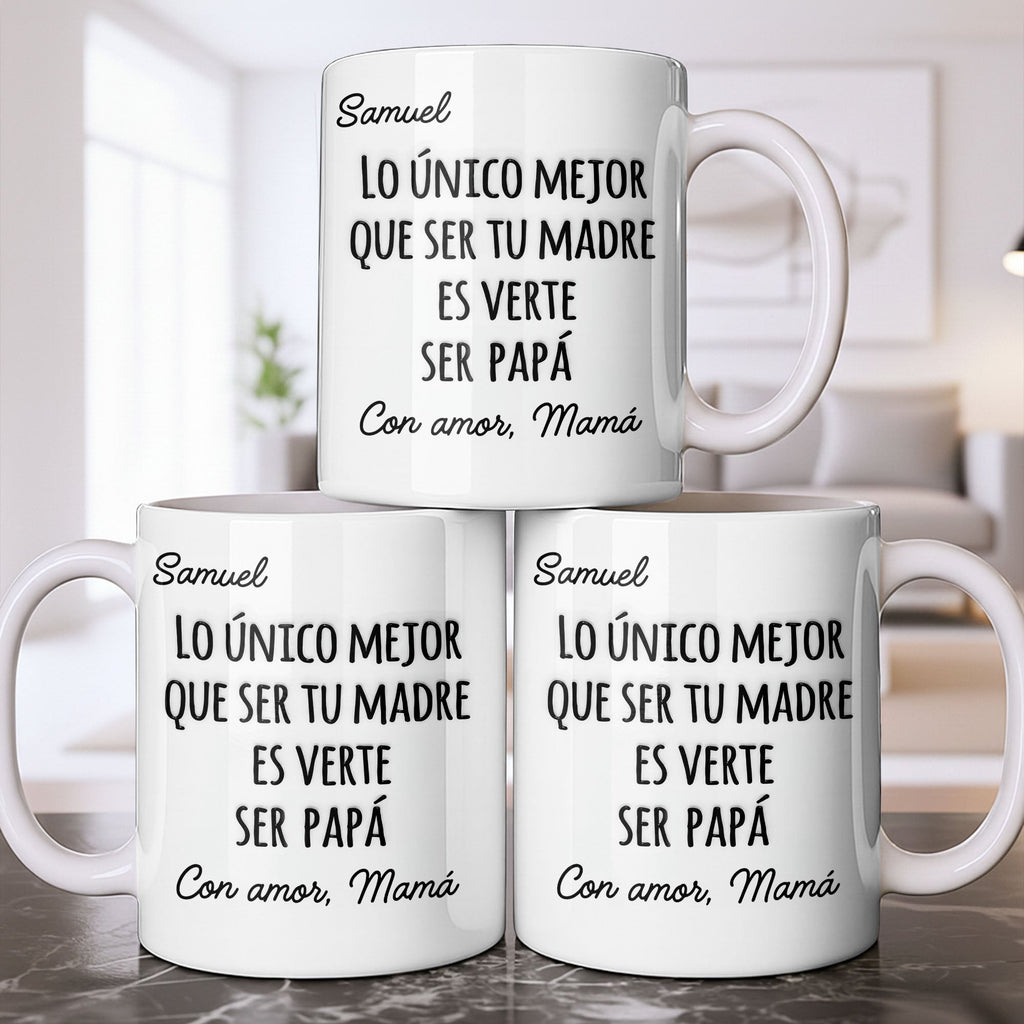 Personalized Edge-to-Edge Mug Custom Name Gift for New Dad Edge-to-edge Mug GradoCreations