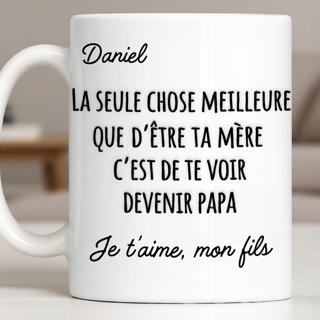 Personalized French Typography Coffee Mug Custom Gift for Son Edge-to-edge Mug GradoCreations
