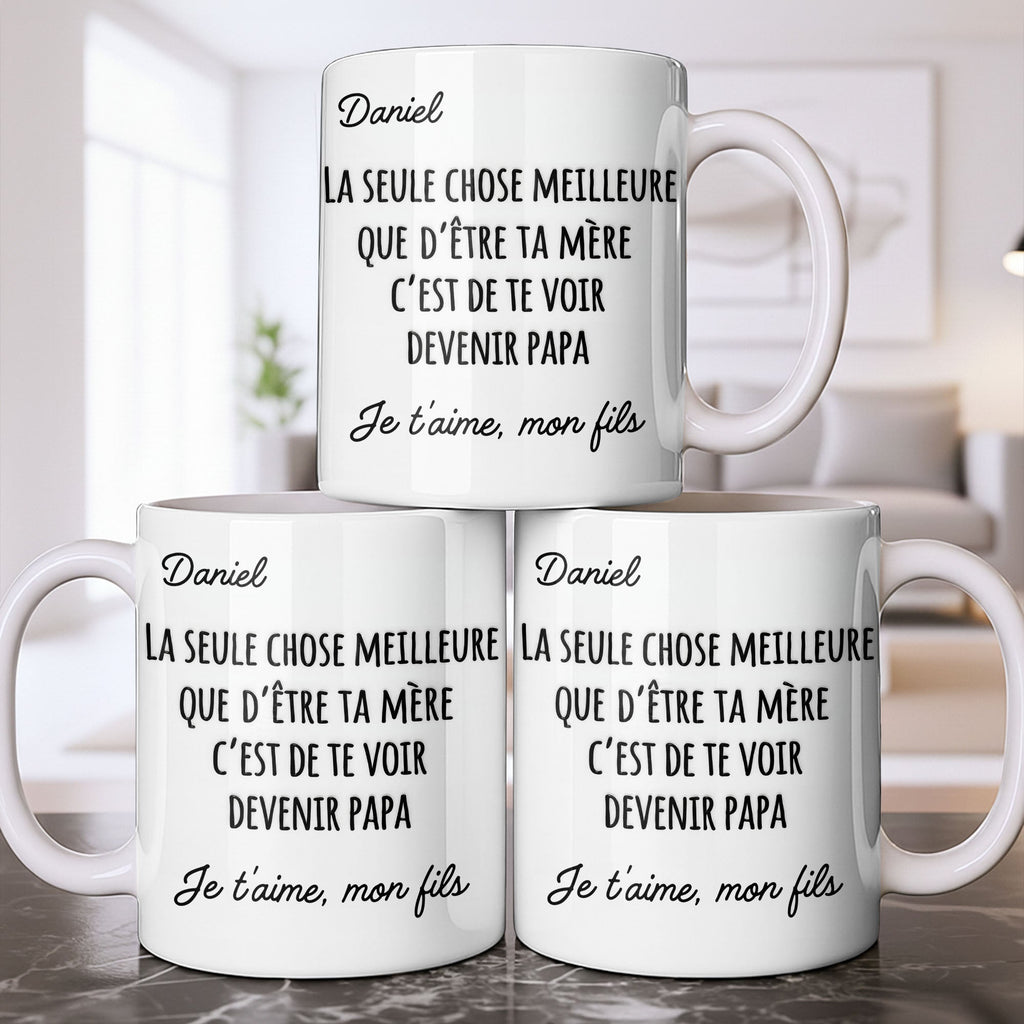 Personalized French Typography Coffee Mug Custom Gift for Son Edge-to-edge Mug GradoCreations