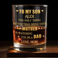 Personalized Whiskey Glass Custom Name Gift for Son Dad Whiskey Glass GradoCreations