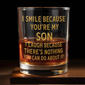 Personalized Custom Whiskey Glass Funny Gift for Son - 8oz/11oz Whiskey Glass GradoCreations