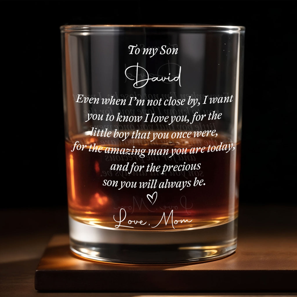 Personalized Custom Whiskey Glass for Son – Unique Gift Idea Whiskey Glass GradoCreations