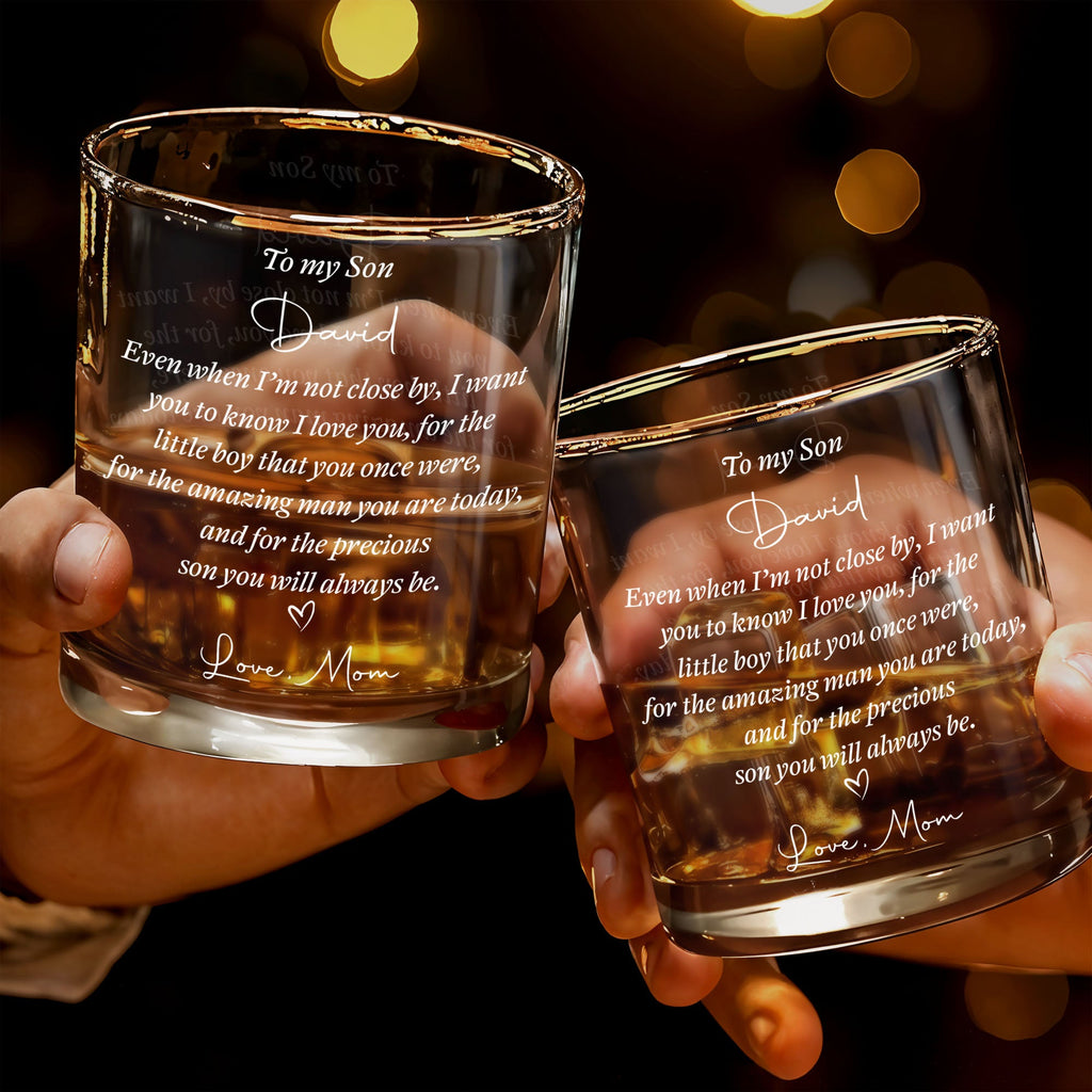 Personalized Custom Whiskey Glass for Son – Unique Gift Idea Whiskey Glass GradoCreations