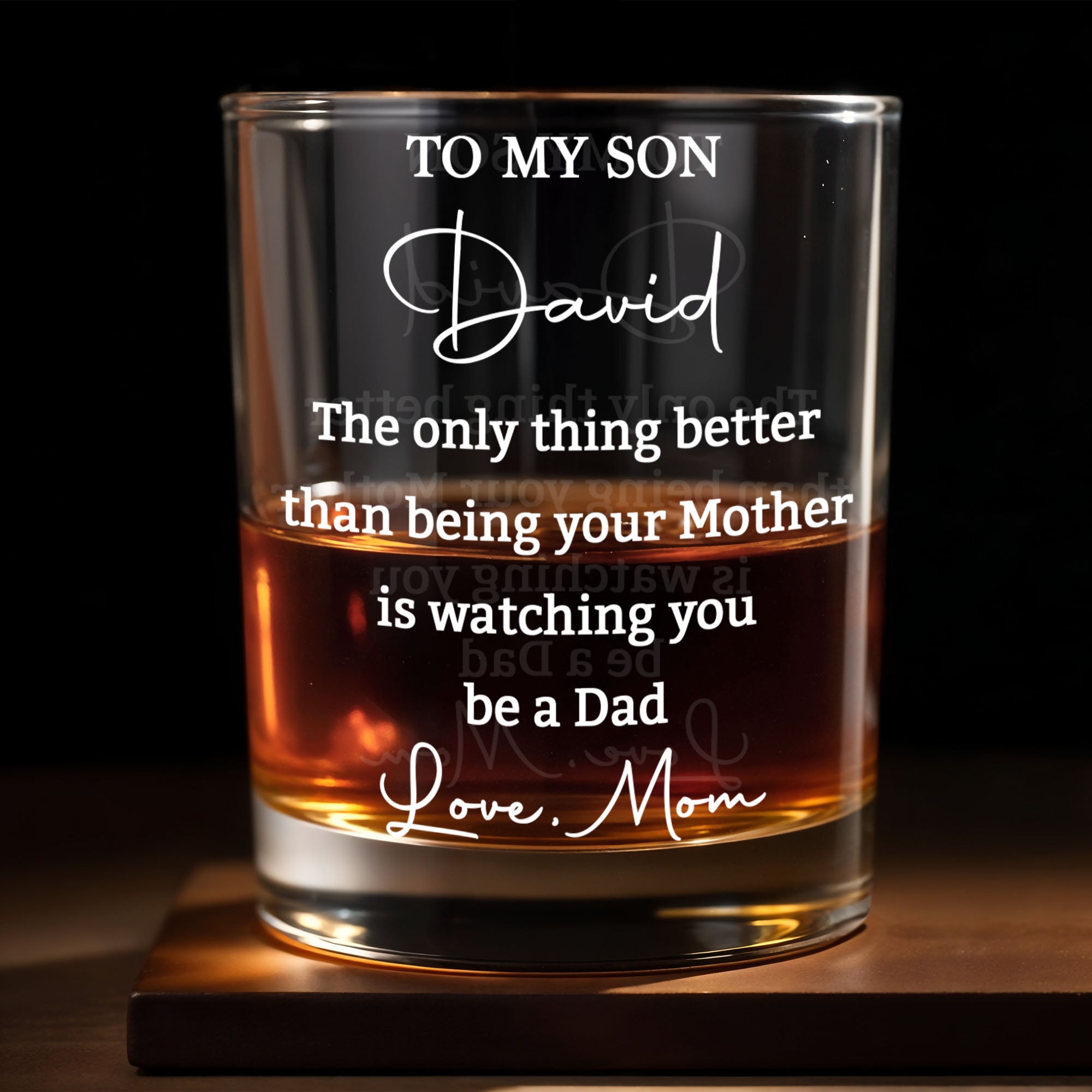 Personalized Custom Whiskey Glass Gift for Dad | Father's Day Whiskey Glass GradoCreations