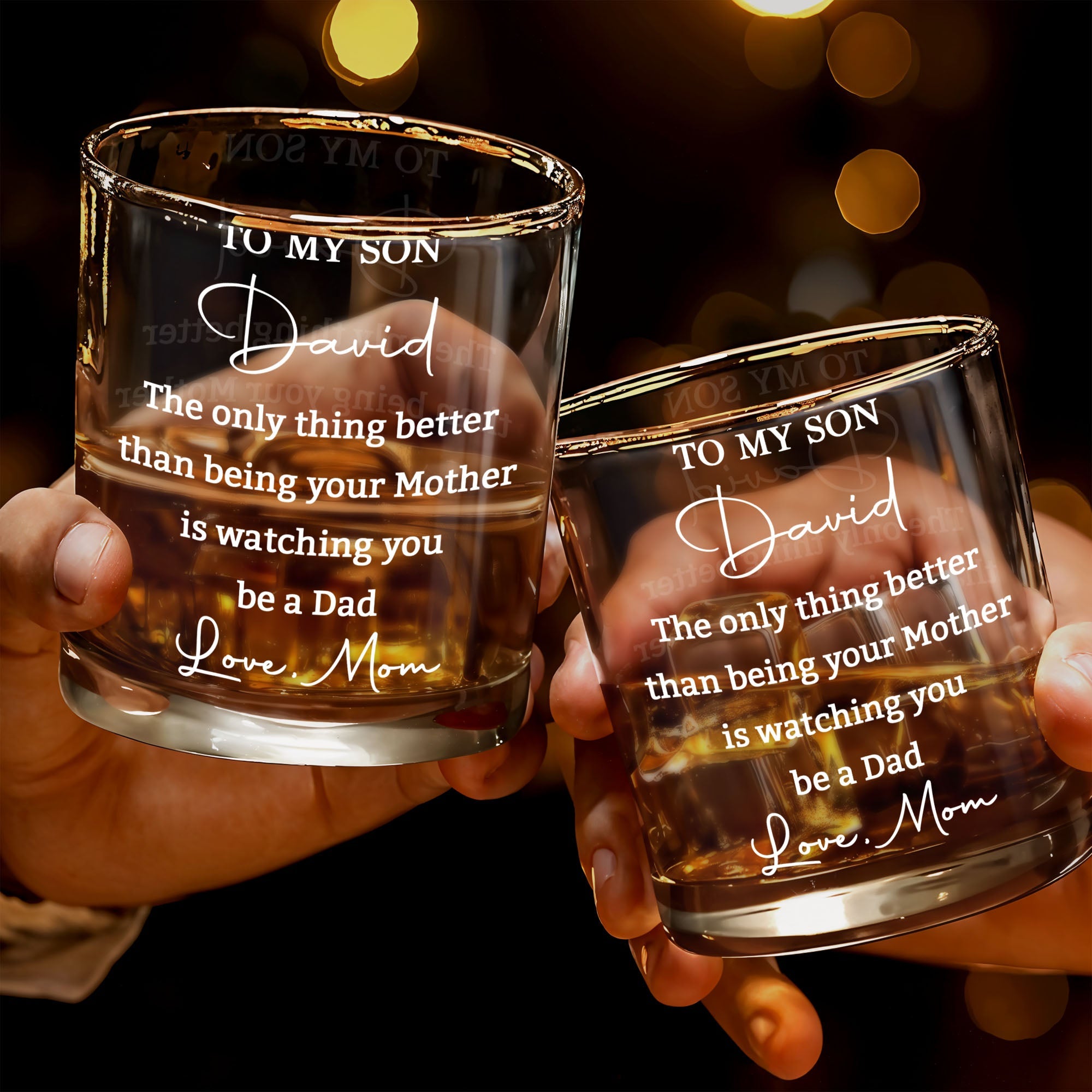 Personalized Custom Whiskey Glass Gift for Dad | Father's Day Whiskey Glass GradoCreations