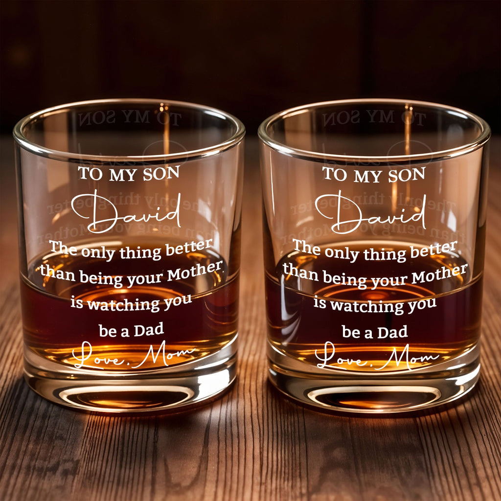 Personalized Custom Whiskey Glass Gift for Dad | Father's Day Whiskey Glass GradoCreations