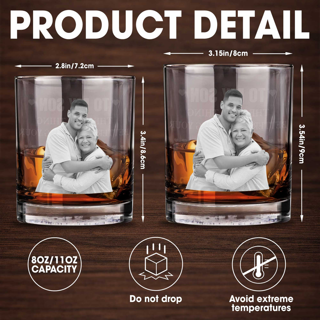 Personalized Custom Whiskey Glass Photo Gift for Son Whiskey Glass GradoCreations