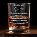 Personalized Custom Whiskey Glass Gift for Son - Heart Design