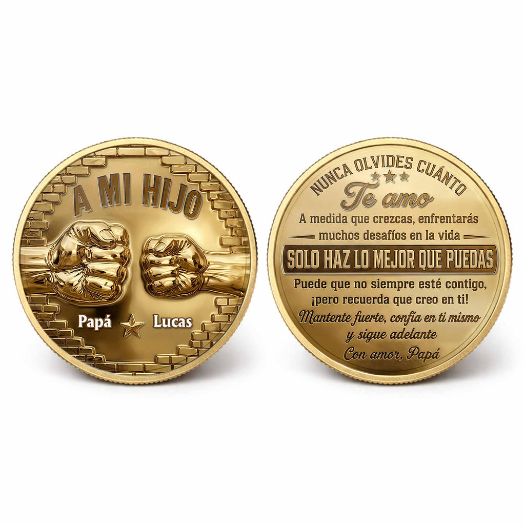 Custom Commemorative Coin for Son Fist Bump Gift Idea
