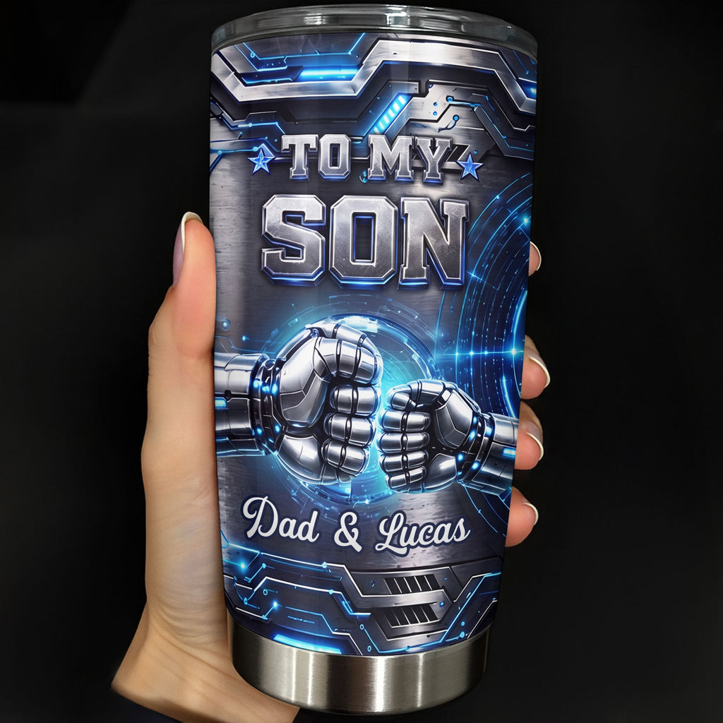 Personalized 20oz Stainless Steel Tumbler Custom Gift for Son 20oz Tumbler GradoCreations