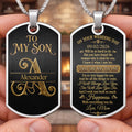 Personalized Dog Tag Necklace Custom Name Gift for Son Wedding Day Dog Tag Necklace GradoCreations